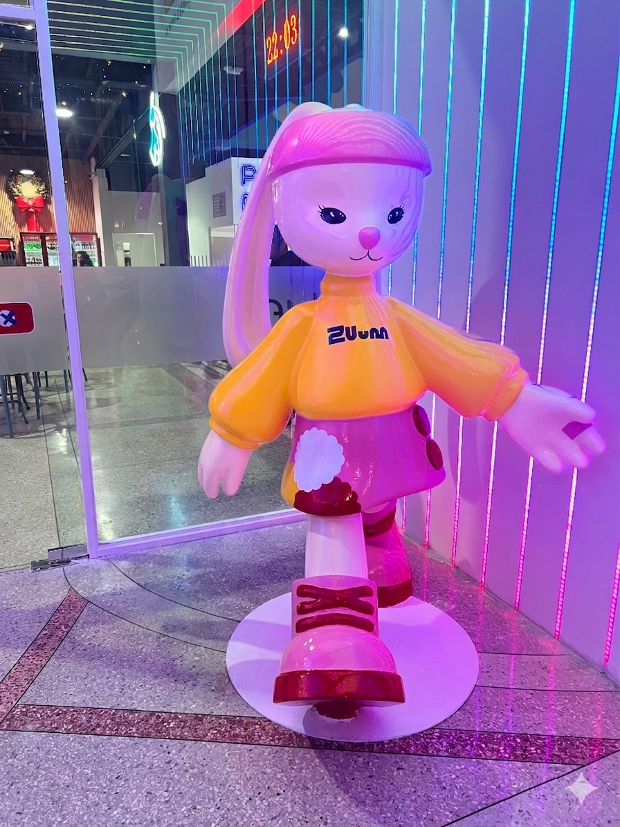 wide shot of foam pit area in trampoline park